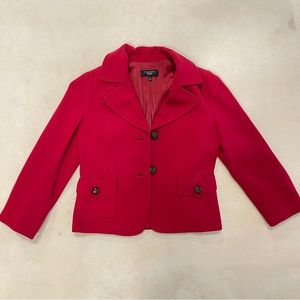 Red Blazer Coat Talbots